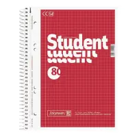 Kaustik spiraalköites A5 ruuduline BRUNNEN Student perf.-ga kartongkaaned 80 lehte
