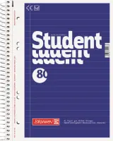 Kaustik spiraalköites A5 jooneline BRUNNEN Student perf.-ga kartongkaaned 80 lehte