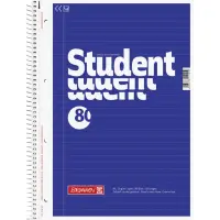 Kaustik spiraalköites A4 jooneline BRUNNEN Student perf.-ga kartongkaaned 80 lehte