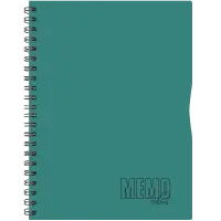Kaustik spiraalköites A4 MEMO Colour ruuduline plastkaaned värvivalik 80 lehte