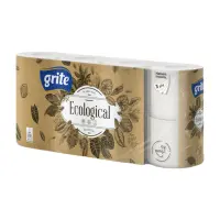 Tualettpaber 3-kihiline GRITE Ecological 8rl pakis