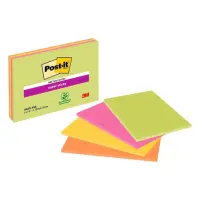 Märkmepaber 101x152mm POST-IT 6445 Super Sticky 4 värvi x45 lehte