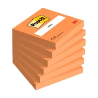 Märkmepaber 76x76mm POST-IT Super Sticky 654 neoonoranž 100 lehte