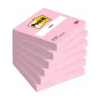 Märkmepaber 76x76mm POST-IT Poppy 654 roosa 6x100 lehte
