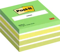 Märkmekuup 76x76mm POST-IT 2028G rohelised pastelltoonid 450 lehte