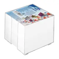 Märkmekuup 90x90mm valged liimita lehed plasttopsis 800 lehte