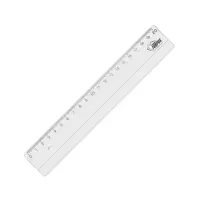Joonlaud 20cm plastikust FORPUS läbipaistev