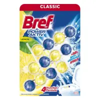 WC värskendaja BREF Power Aktiv Lemon 3x50g klambriga