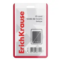 Kaardihoidja ERICH KRAUSE 54x90mm vertikaalne läbipaistev punane