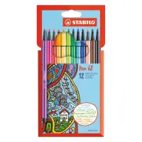 Viltpliiatsid STABILO Pen 68 12 värvi pakis