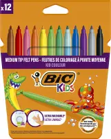 Viltpliiatsid BIC Kids 12 värvi