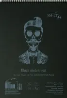 Joonistusplokk spiraalköites SMLT Art A3 165g 30 lehte must