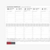 Lauakalender Spiral must 2912850001