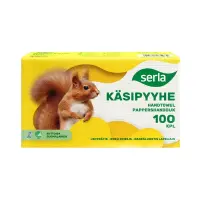 Lehträtik 2-kihiline SERLA  24x33cm C-fold 100tk pakis valge