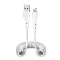 SBS Charging Data Cable, USB-A - USB-C, valge - Kaabel