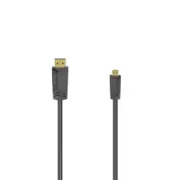 HAMA High Speed ​​HDMI 2.0b - HDMI micro, 1,5 m, tumehall - Kaabel