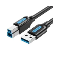 CABLE USB2.0 MALE TO MALE/3M BLACK COQBI VENTION