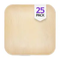 Taldrik ruudukujuline palmilehtedest VEGWARE pakis 25tk