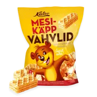 Vahvlid KALEV Mesikäpp vanillimaitselise kreemiga 250g