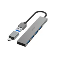 HAMA USB Hub, 4x USB 3.2 Gen 1, USB-C adapter, hall - USB jagaja