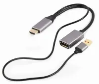 I/O ADAPTER HDMI TO DP/BLACK A-HDMIM-DPF-02 GEMBIRD