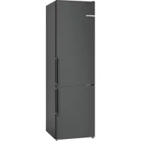Bosch, NoFrost, 321 L, kõrgus 186 cm, must roostevaba teras - Külmik