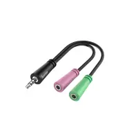 HAMA Audio Adapter, 4-pin, 3,5mm pistik - 2x 3,5mm pesa - Kaabel