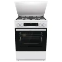 Gorenje, 71 L, laius 60 cm, valge - Gaasipliit elektriahjuga