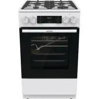 Gorenje, 70 L, laius 50 cm, valge - Gaasipliit elektriahjuga