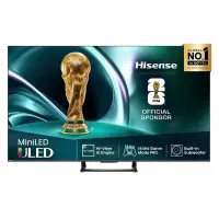 Hisense U7Q, 65'', 4K UHD, Mini LED, must - Teler