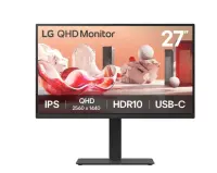 LCD Monitor LG 27BA75QB-B 27&amp;quot; Panel IPS 2560x1440 16:9 100Hz Matte Speakers Swivel Pivot Height...