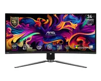 LCD Monitor MSI 34" Curved/21 : 9 Panel QD-OLED 3440x1440 21:9 175Hz Matte 0.03 ms Swivel Height...