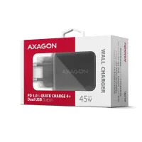 MOBILE CHARGER WALL USB 45W/GAN 2PORT ACU-PQ45 AXAGON