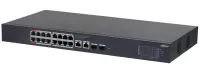 Switch DAHUA Desktop/pedestal Rack 16x10Base-T / 100Base-TX / 1000Base-T 2xSFP PoE ports 16...