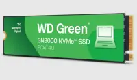 SSD WESTERN DIGITAL Green 500GB M.2 PCIe Gen4 NVMe Write speed 4100 MBytes/sec Read speed 5000...
