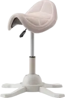 Up Up Toronto ergonomic balance stool White, Ivory fabric, longer gas lift