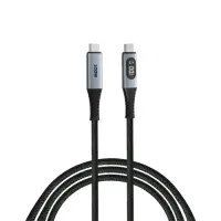 Verbatim 31848 Sync &amp; Charge Cable USB-C to USB-C 100W 480Mbps 120cm, Power Display, Grey/Black