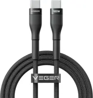Veger Cable USB-C to USB-C PD 20V 5A 100W CC05 1.5m, Black