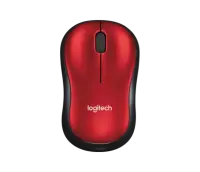 Logitech M185 Wireless Mouse, RF Wireless, 1000 DPI, Black/Red