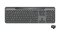 Logitech Signature Slim Solar+ K980 for Business Wireless Keyboard, RF+Bluetooth, US Int, Graphite