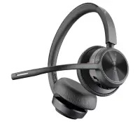 Poly Voyager 4320 UC Stereo Wireless Headset, Bluetooth, USB-A,+BT700 dongle, +Charging Stand, Black