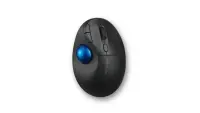 Kensington ProFit Ergo TB450 Trackball Wireless Mouse, RF Wireless + Bluetooth, 1600 DPI, Black/Blue