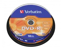 Verbatim 43523 DVD-R AZO 4.7GB 16X Matt Silver Surface Discs (10 pcs/Pack)