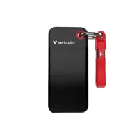 Verbatim 32192 Pocket SSD Drive 1TB, USB-C 3.2 Gen 2, M.2, up to 1000MB/s, Black/Red