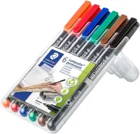 Permanentne marker OHP STAEDTLER Lumocolor 318 F 0,6mm 6 värvi komplekt