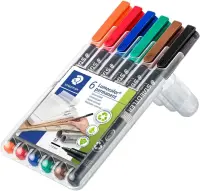 Permanentne marker OHP STAEDTLER Lumocolor 317 M 1,0mm 6 värvi komplekt