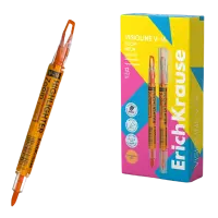 Tekstimarker kahe otsaga ERICH KRAUSE Visioline V-16 Zoom Neon oranž