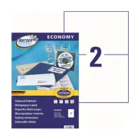 Kleebisetikett AVERY Economy 210x148mm 2 lehel 100 lehte