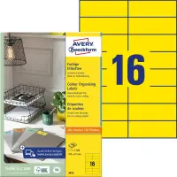 Kleebisetikett AVERY Zweckform 105x37mm 100 lehte kollane (3455)