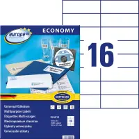 Kleebisetikett AVERY Economy 105x37mm 16 lehel 100 lehte